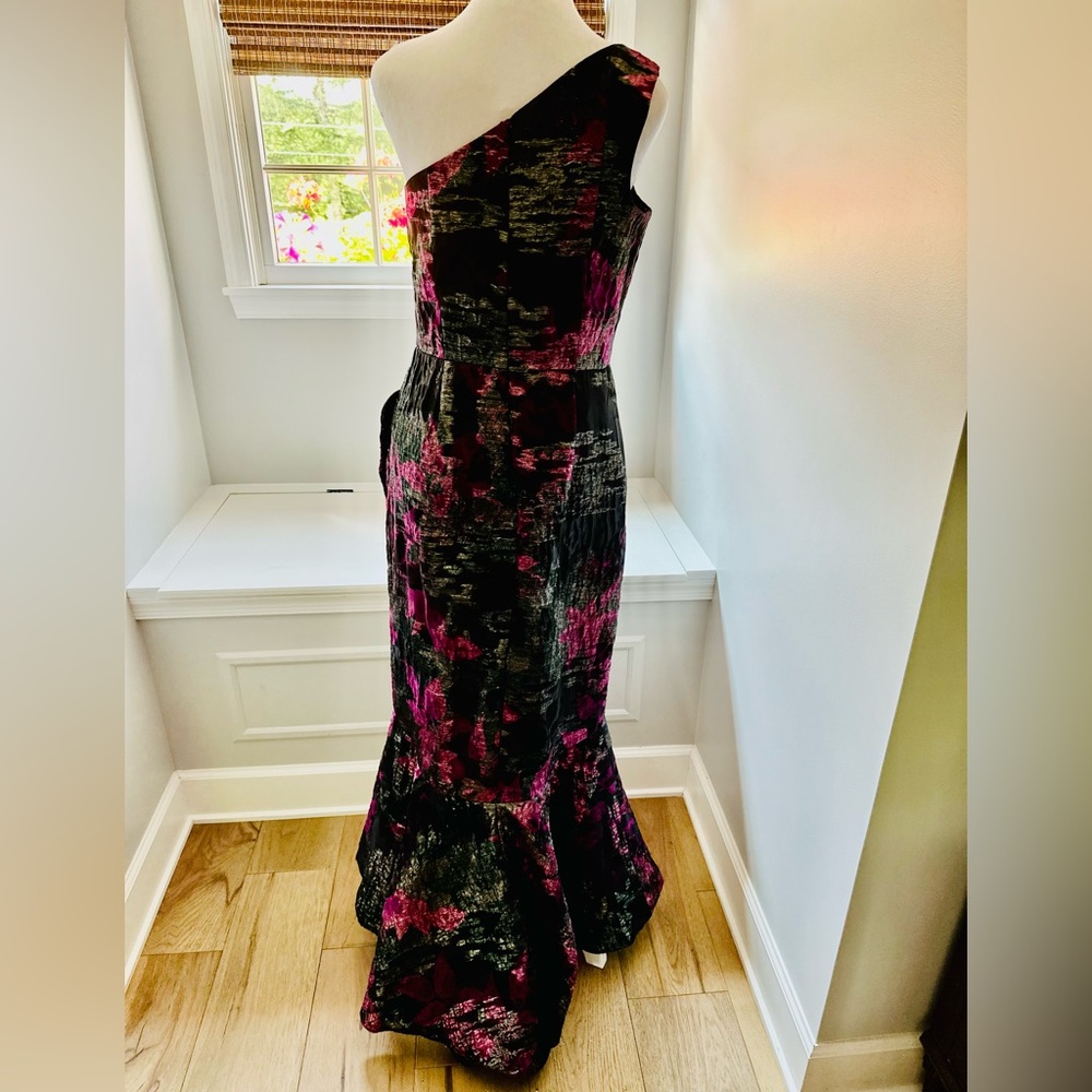 Rickie Freeman for Teri Jon Floral One-Shoulder Evening Dress - Picture 11 of 16